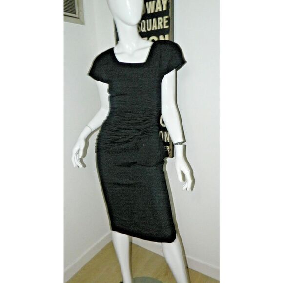 BB Collections Dress Size 4 Black Vintage 80's Cocktail Open Back Made USA - Picture 1 of 16